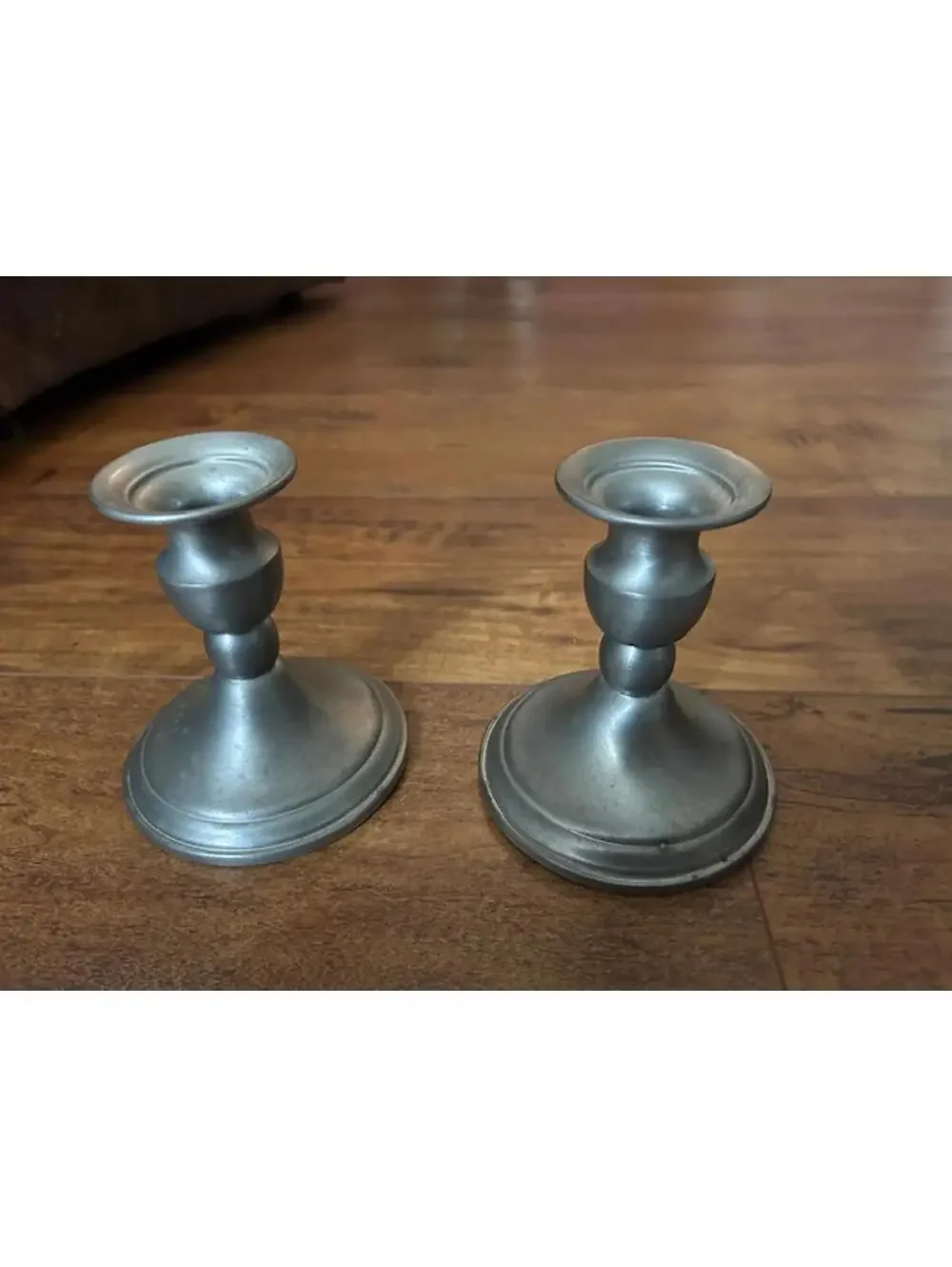 Pair of Vintage Metal Candle Holders